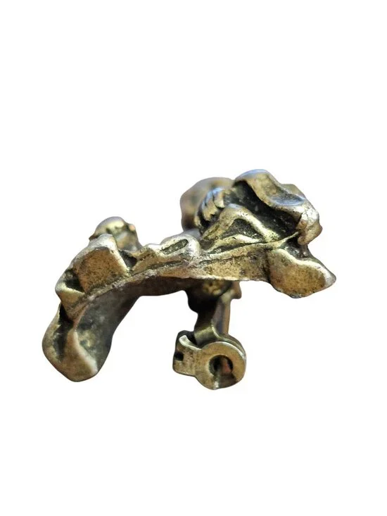 Mini Buddha Brooch Gold Tone Vintage Style Spiritual Pin Small Figurine - Picture 4 of 5